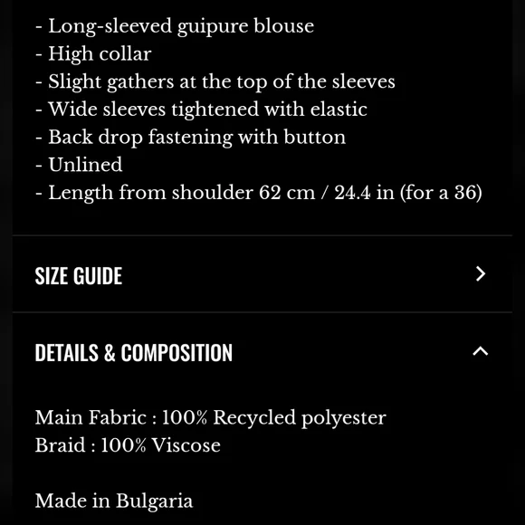 Sezane Jordyna Long Sleeved Guipure Blouse - Picture 6 of 13